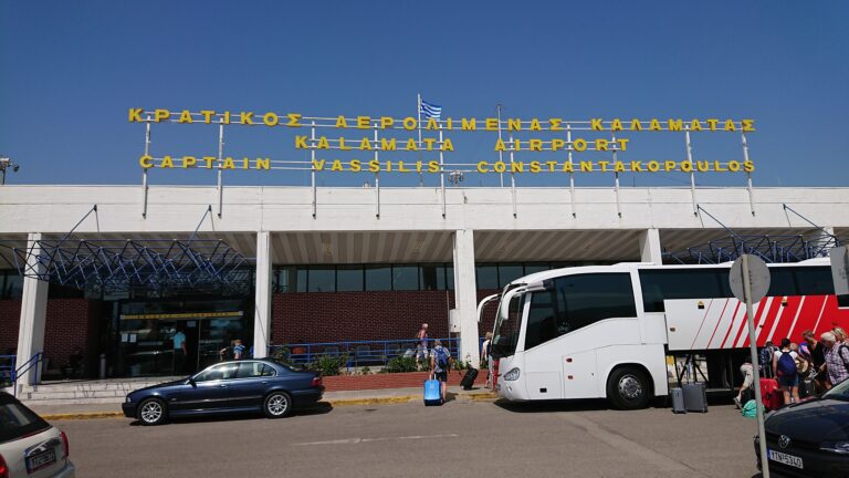 Kalamata International Airport in Messinia, Greece.
